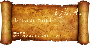 Ölvedi Anikó névjegykártya